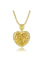 thumb All-match 24K Gold Plated Hollow Heart Shaped Necklace 0