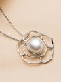 thumb Simple Freshwater Pearl Flower Necklace 2