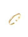 thumb Copper Alloy 23K Gold Plated Simple Smooth Opening Bangle 0
