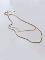 thumb 925 Sterling Silver With Gold Plated Simplistic Necklaces 1