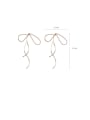 thumb Alloy With Gold Plated Simplistic Bowknot Threader Earrings 2