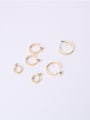 thumb Titanium With Gold Plated Simplistic Round Clip On Earrings 1
