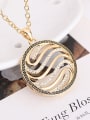 thumb Alloy Imitation-gold Plated Fashion Round-shaped Hollow Two Pieces Jewelry Set 1