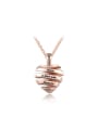 thumb Rose Gold Plated Heart Shaped Necklace 0