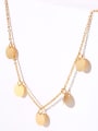 thumb Copper With 18k Gold Plated Trendy Star round Necklaces 0