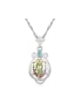 thumb Simple Oval austrian Crystal Aries Constellation Pendant Necklace 0
