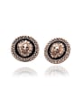 thumb Personalized Round Lion Head Stud Earrings 1