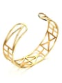 thumb Trendy Hollow Geometric Shaped Gold Plated Bangle 1