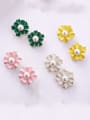 thumb Alloy With Imitation Gold Plated Simplistic Flower Stud Earrings 0