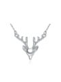 thumb New Design Creative Deer Head Pendant Necklace 0
