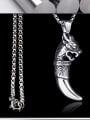 thumb Stainless Steel With Antique Silver Plated Trendy wolf tooth Necklaces 2
