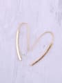 thumb Titanium With Gold Plated Simplistic Irregular Hook Earrings 4