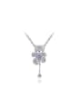 thumb Cute Bear Shaped Austria Crystal Necklace 0