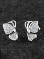 thumb Exquisite Tiny Butterfly Cubic Zirconias 925 Silver Stud Earrings 0