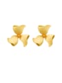 thumb Alloy With Platinum Plated Simplistic Flower Stud Earrings 2