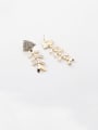 thumb Alloy With Rose Gold Plated Simplistic Fish Bonesl Drop Earrings 1