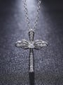 thumb Copper With Platinum Plated Simplistic Cross Necklaces 2