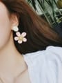 thumb Alloy With Gold Plated Fashion  Acrylic Flower Stud Earrings 1