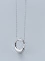 thumb 925 Sterling Silver With 18k Gold Plated Trendy Oval Necklaces 1