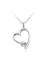 thumb 18K White Gold Austria Crystal Heart Shaped Necklace 0