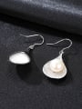 thumb Sterling silver 9-9.5mm natural pearl 18K gold plated earrings 2