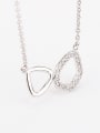 thumb Simple Cubic Zircon Geometrical Necklace 2
