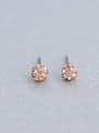 thumb All-match Round Shaped Zircon stud Earring 0