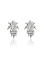 thumb Temperament Flower Shaped Austria Crystal Stud Earrings 0