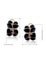 thumb Alloy Rose Gold Plated Fashion Flower Enamel Two Pieces Jewelry Set 2