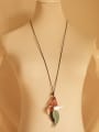 thumb Women Wooden Bird Triangle Shaped Necklace 1