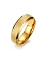 thumb Trendy Gold Plated Frosted Titanium Women Ring 0