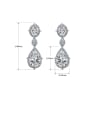 thumb Copper With Platinum Plated Simplistic Water Drop Drop Earrings 4