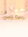 thumb 925 Sterling Silver With Cubic Zirconia Cute Bowknot Stud Earrings 2