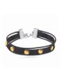 thumb Personalized Black Band Cubic austrian Crystals Alloy Bracelet 1