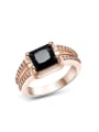 thumb Fashion Black AAA Zircon Copper Ring 0