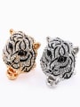 thumb Personalized Cubic Rhinestones-studded Lion-head Alloy Ring 3