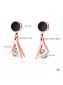 thumb Stainless Steel With Rose Gold Plated Simplistic Geometric Stud Earrings 2
