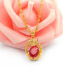 thumb Elegant Red Apple Shaped Necklace 2