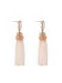 thumb White Artificial Stones drop earring 3