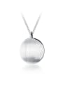 thumb 925 Sterling Silver With Platinum Plated Simplistic Round Necklaces 3