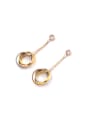 thumb Three Color Plated Fashion Exquisite Women Drop Earrings 2