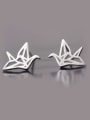thumb Paper cranes-shape Personality Matt Stud Earrings 0