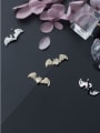 thumb Sterling silver micro-inlay AAA zricon bat cute earrings 2