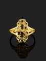 thumb Delicate Letter S Shaped Gold Plated Copper Ring 2