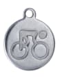 thumb Stainless Steel With Sports Round with ride a bike Charms 1
