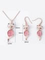 thumb Alloy Rose Gold Plated Fashion Fox Opal Two Pieces CZ Jewelry Set 2