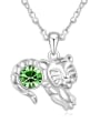 thumb Fashion Cubic austrian Crystal Tiger Pendant Alloy Necklace 3