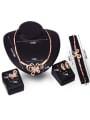 thumb Alloy Imitation-gold Plated Fashion Rhinestones Butterfly Four Pieces Jewelry Set 2