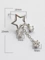 thumb Fashion Hollow Star Cubic Zirconias Silver Stud Earrings 3