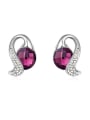 thumb Fashion Cubic austrian Crystals-covered Alloy Stud Earrings 3